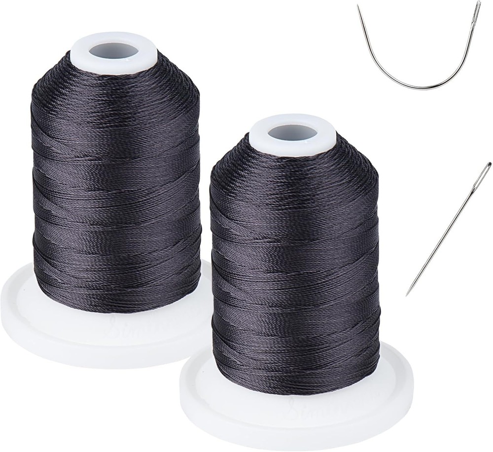 UV Resistant – Heavy Duty Outdoor Thread for Hand or 250 Yards, 2 × NP-BLACK