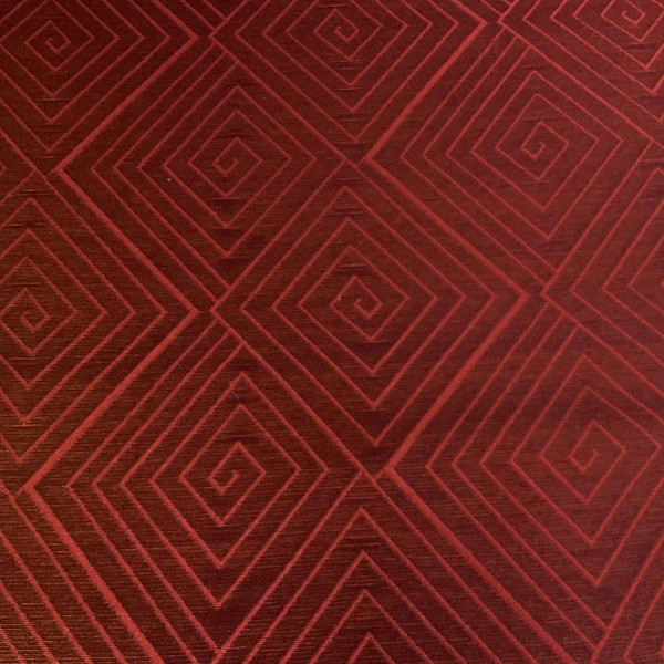 Knoll Meroe Saba Red Geometric Upholstery Fabric