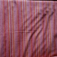 Red Cotton Shirting from Japan, w/ Fine Stripes of Colorful ‘Weaving’