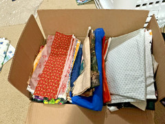 Cotton Quilting Fabric Destash – Packed Box – Sewing Quilt Yardage + Scraps