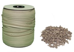 Nylon Zipper # 5 Beige 250 Yards & 250 Pcs Slider Zipper Heads