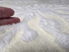 Sherpa Debossed Snowflake Cream Yellow Fabric By The Yard Super Soft Unique
