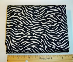 Marcus High Contrast Silver Metallic Zebra on Black Cotton Fat Quarter