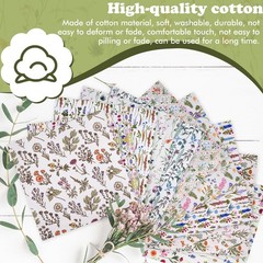 20 PCS 10×10 Inch 25×25 cm Polyester Quilting Fabric Squares Floral Printed