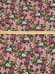 Boho Blooms Crinkle Chiffon Fabric Semi Sheer Apparel Fabric By The Yard