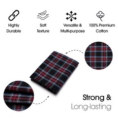 Red Tartan Plaid Cotton Flannel Fabric – 60″ Wide – Sold by the Yard and Bolt