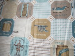 Waverly Early Americana “AMERICANA” Cotton Fabric 35″ x 35” Vintage 60`s RARE