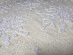 Sherpa Debossed Snowflake Cream Yellow Fabric By The Yard Super Soft Unique