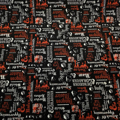 Dungeons & Dragons Words Cotton Shirting from Camelot