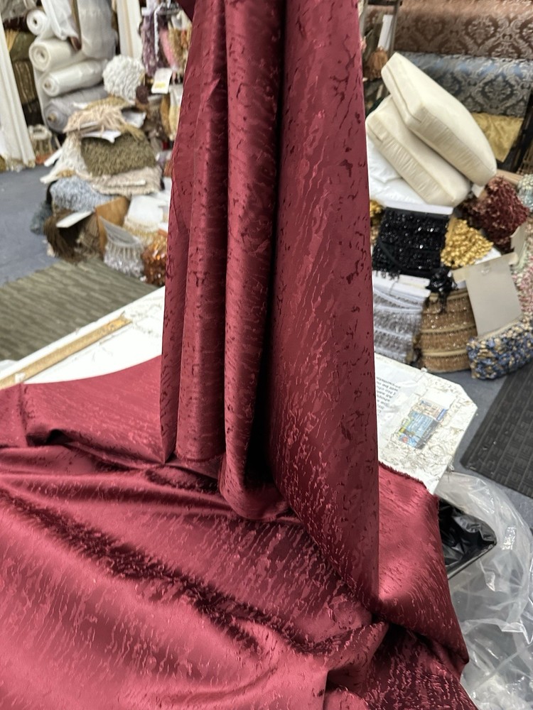 Damask Jacquard Brocade Fabric – 58” Wide -Sold By The Yard – Burgundy
