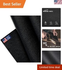 Versatile Marine Grade Vinyl Fabric – Black, Water & UV Resistant 54″ x 36″