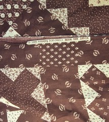 “Noon and Night” Brown Vintage Cotton Quilting Fabric by Concord Fabrics