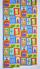 Googlies Monsters Cheater Quilt Blocks Juvenile Cotton Fabric Benartex 1.5 YDS