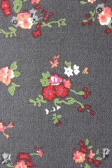 Vintage Charcoal Rose Ditsy Fabric 3 Yards Cotton Blend 49×108″ Cottage Floral