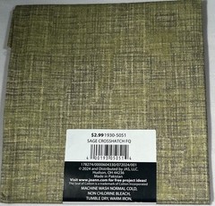 (5 PACK) Fabric Quarter 18″ x 21″ – Sage CrossHatch