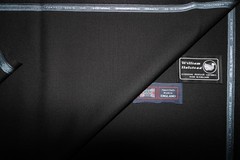 60% MOHAIR, 40% WOOL BLACK SUITING FABRIC MADE IN ENGLAND William Halstead 3.65m