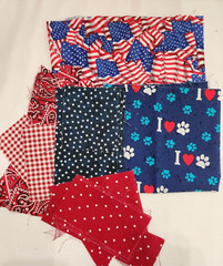 Fabric Scrap Bundle Cotton Quilting & Novelty Prints for Small Projects & Crafts