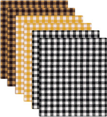 6 Pieces Thanksgiving Cotton Fabric Bundles 18 x 20 Inch Plaid Cotton Fabric Cra