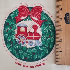 Vintage Manes 12 Days of Christmas Ornament Cut & Sew Panel Cotton 1 Yd Uncut