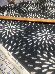 IKEA Jennifer Idrizi 2017 Fabric Lot Black White Starburst Heavy Cotton Twill