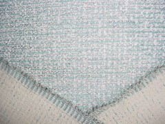 4-3/8Y Glant 9982 Alta Powder Blue White Chenille Basketweave Upholstery Fabric