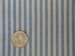 Dunroven House Blue White Striped Woven Cotton Chambray Homespun Fabric