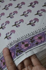 7 Yard New Hand Block 100%Cotton Floral Fabric NO TARRIF CHARGES 100% ✅ZK-102#