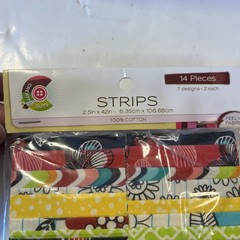 Fabric Editions Notebook Floral Fabric Strips 14 Pc 2.5” x 42” Cotton Quilting