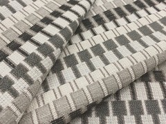 Villa Nova Geometric Jacquard Upholstery Fabric- Shiko / Carbon 5 yds V3223/03