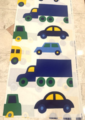 BRAND NEW 3.33 Yards Marimekko Bo Boo Vehicle Multi Color Fabric-one piece