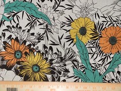 Cevennes in Peacock BTY Richloom 80% Cotton / 20% Linen 54″ Floral