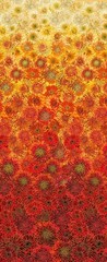 Fall Autumn Fabric | Thankful Metallic Mum Ombre | Timeless Treasures YARD