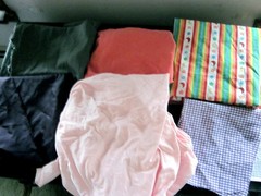 SALE Assorted Fabric Lot Various Colors Textures 3.6 lbs Pink has multiple yards