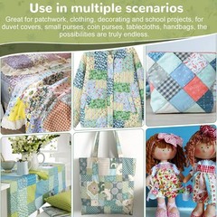 20 PCS 10×10 Inch 25×25 cm Polyester Quilting Fabric Squares Floral Printed