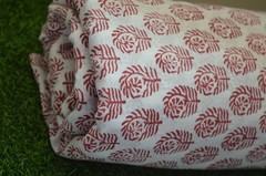NO TARRIF CHARGES 100%✅ZK_135 Hand Block Floral Print 100%Cotton 5 Yard Fabric