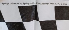 Wavy Racing Check 1.5″ Springs Foam-Backed Vinyl Fabric 35″ x 28″ Remnant