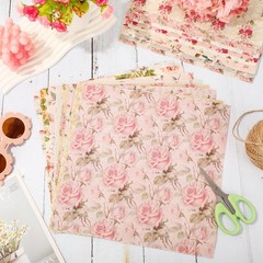 JarThenaAMCS 60Pcs Floral Cotton Fabric Bundles Pink 10 x 10 inches,