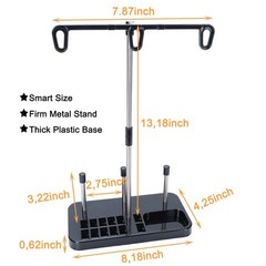 Light Weight Thread Stand – 3 Spools Holder for Domestic (Home-Base) Black