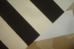 2 Yds Premier Prints Fabric Cotton Black Off White Wide Stripe Upholstery 55″w