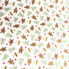 Connecting Threads Gingerbread & Holly Cotton Fabric 44x1yd Christmas N7141