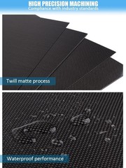 Carbon Fiber Sheet 240x240mm 0.5-4mm 3K Full Carbon Glossy Surface – Ideal