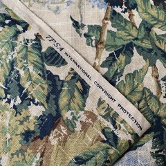 Renaissance Bosporus Tropical Toile Fabric Linen Blend 5th Avenue Designs 2.3 Yd