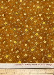 COWPOKES STARS & HEARTS COTTON FABRIC SMITH & MILLIGAN FOR AVLYN 1/2 YD X 42″ W