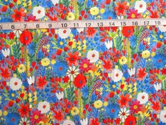 1 yd Cotton Fabric “Flower Petals” by Carolyn Gavin For Windham Fabrics