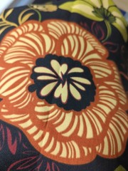 RAZZLE 2011 Covington Decorator Fabric Floral w/ Black Background 1.75 Yd 56″ W