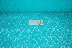 Cotton Nylon Lace woven fabric 58″ Wide beautiful lace Floral soft Minty Green