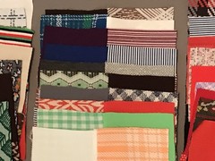 Set Of 130 Bowtie Pattern Quilting Pieces Multi Colors 7.5” Squares