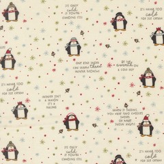 MODA – Chilly by Sweetwater – Mr Penguin – Vanilla 1/4yd