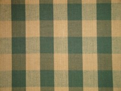 DARK Green And Tea Dye Buffalo Check Cotton Homespun Fabric | Farmhouse Fabric