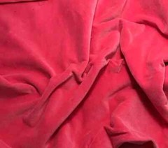 Hand Dyed Cotton VELVETEEN Fabric CHERRY RED – 54″ wide